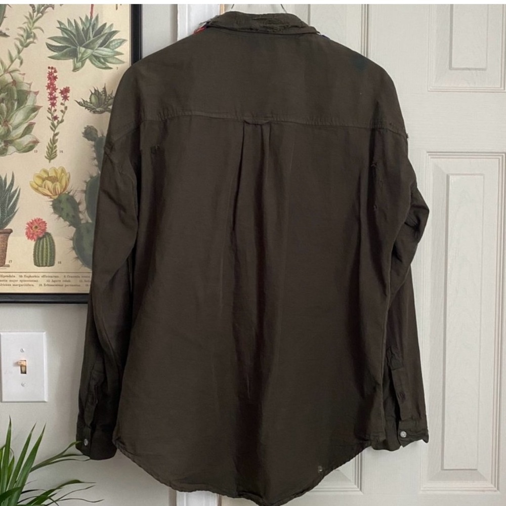 [Nsf] Surplus Distressed Button Up Olive Green - image 3